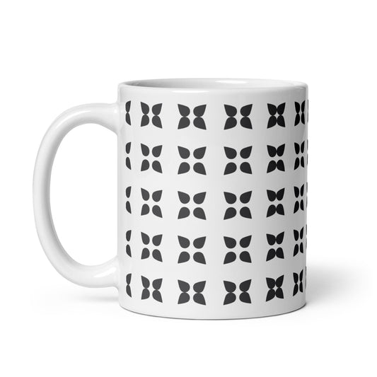 Axiom Clover ceramic coffee mug - 11 oz - handle on left