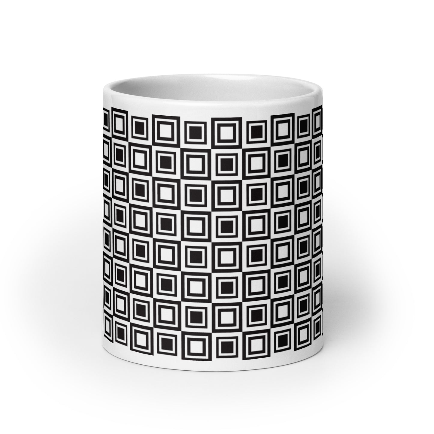 Axiom Grid ceramic coffee mug - 20 oz - front view
