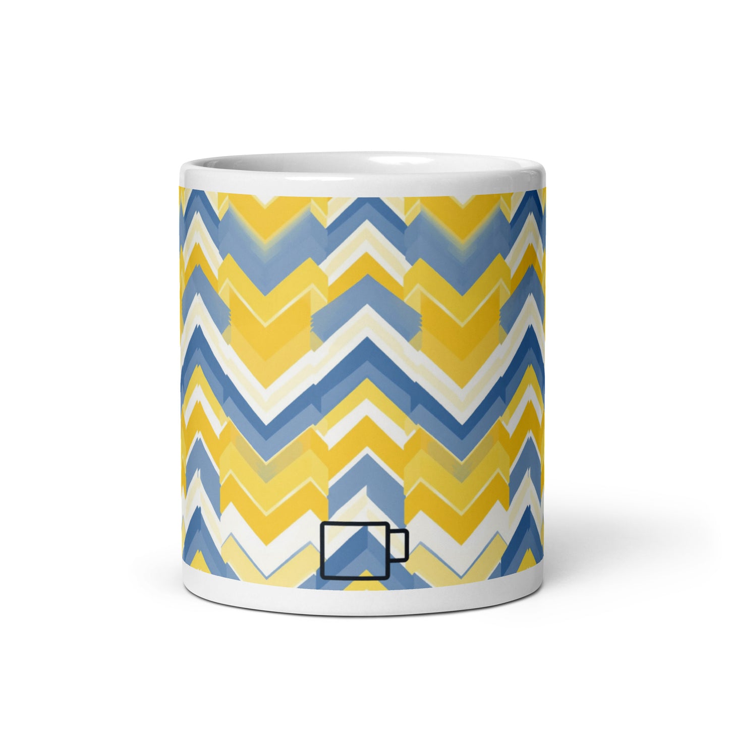 Bargello — Sunburst ceramic coffee mug - 11oz - front view