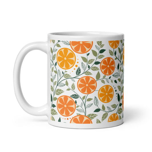 Citron ceramic coffee mug - 11oz - handle on left