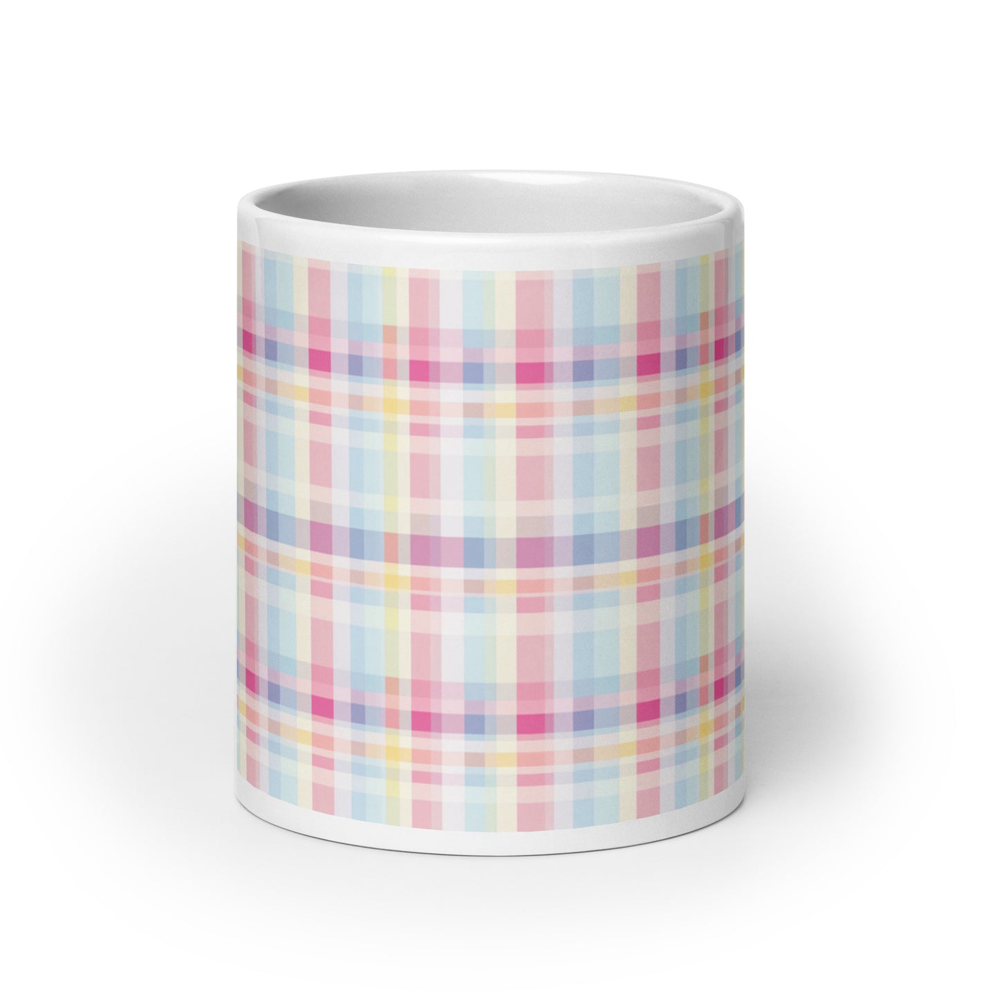 Criss + Cross - Pansy ceramic coffee mug - 20 oz - front view