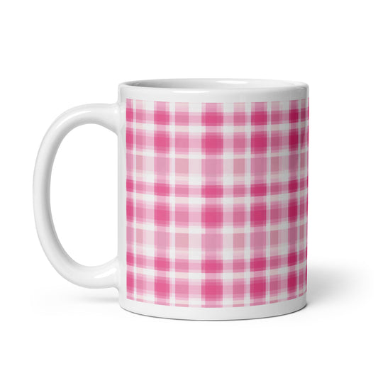 Criss + Cross - Prism ceramic coffee mug - 11 oz - handle on left
