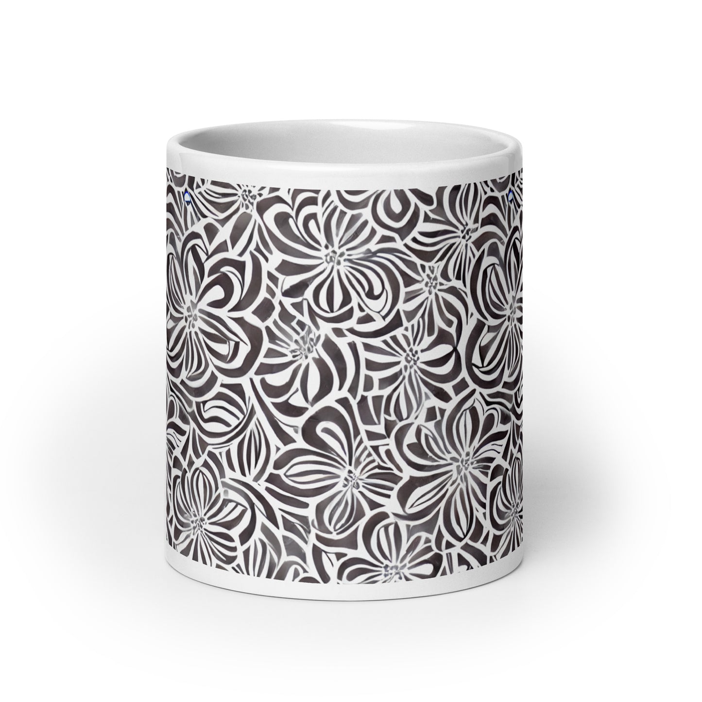 Current Whorl ceramic coffee mug - 20 oz - front view