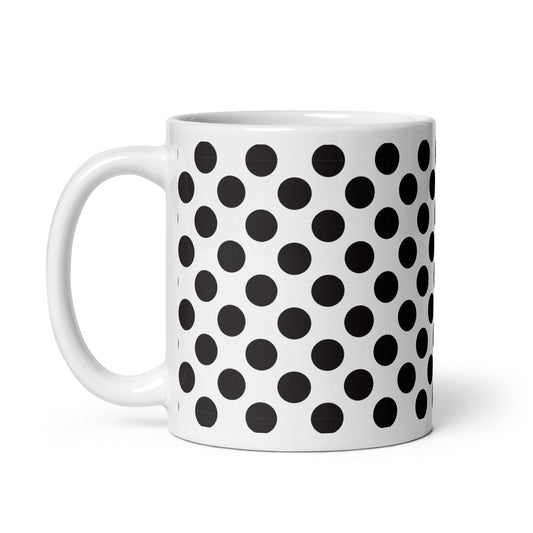 Dottie — Pebble ceramic mug by Maude Mugs — hand-painted watercolour pebble dot pattern