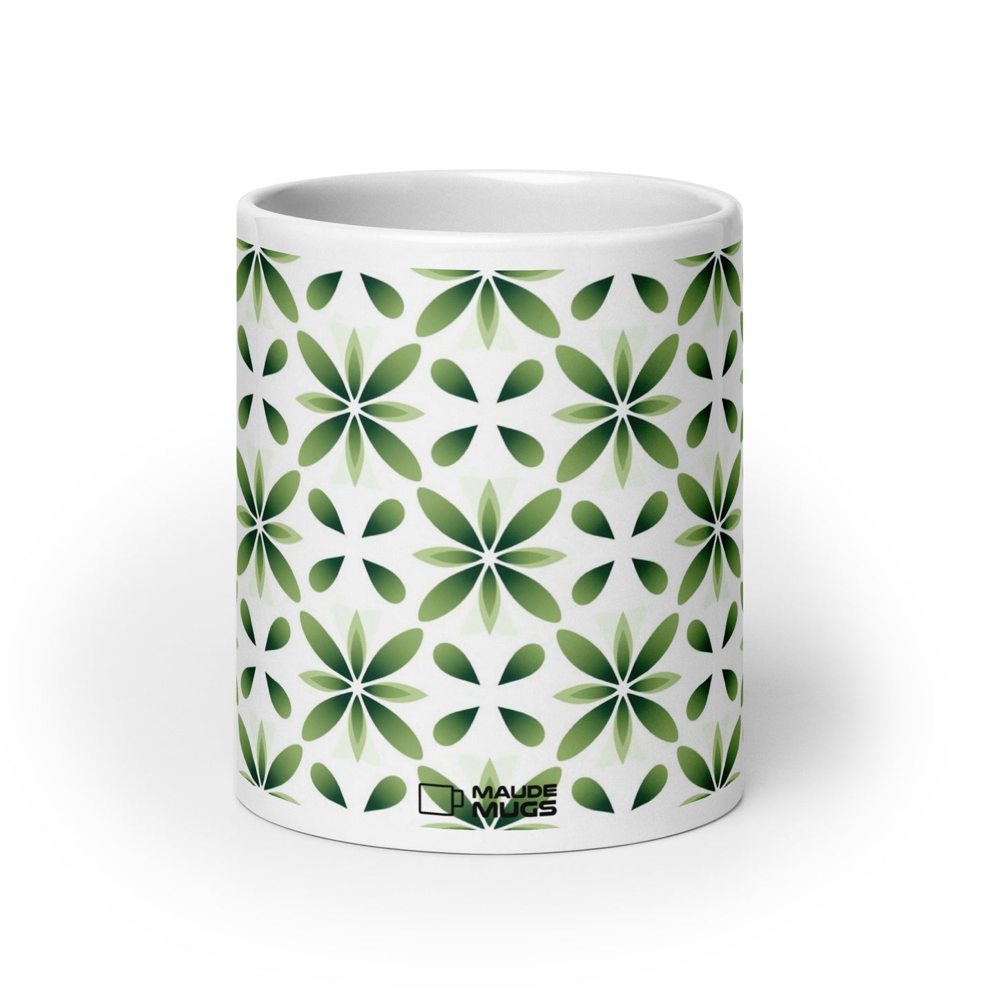 Fiore — Fern ceramic coffee mug - 20oz - front view