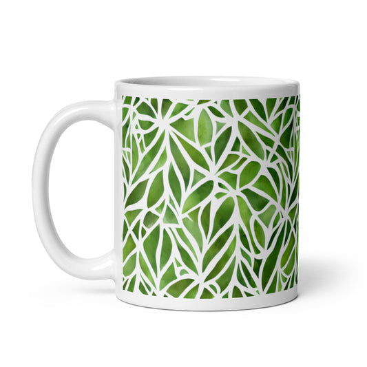 Grotto — Canopy ceramic coffee mug - 11oz - handle on left