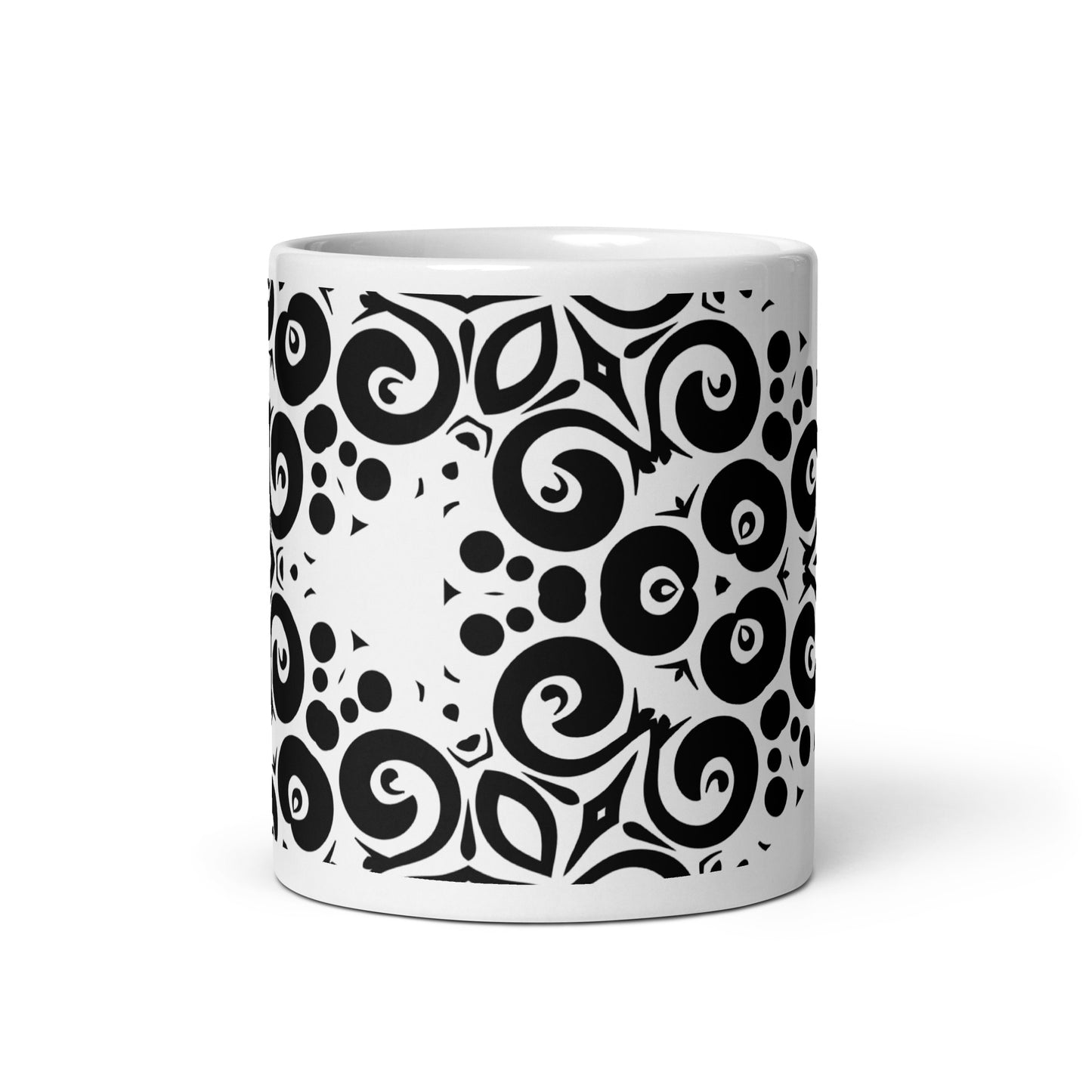 InkFlow Cosmos ceramic coffee mug - 20 oz - front view