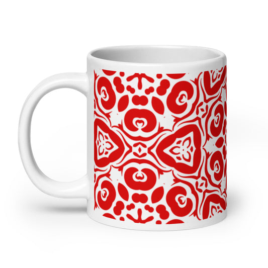 InkFlow Knot ceramic coffee mug - 11 oz - handle on left