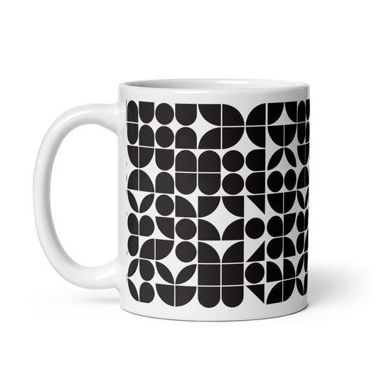 Mauderno Lens ceramic coffee mug - 11 oz - handle on left