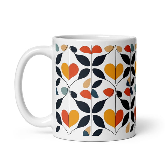 Orchard ceramic coffee mug - 11oz - handle on left