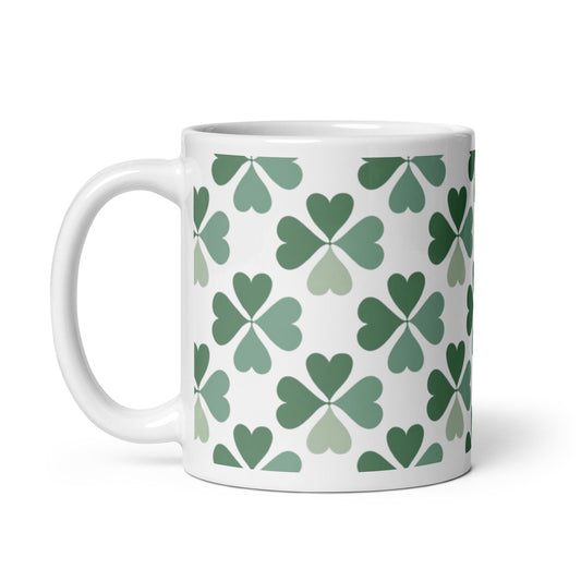 Shamrock — Sage ceramic coffee mug - 11oz - handle on left