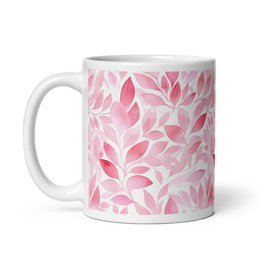 Understory — Blush ceramic coffee mug - 11oz - handle on left