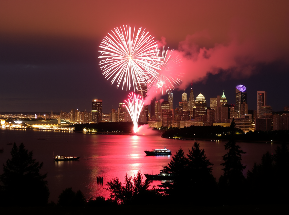 celebratory fireworks
