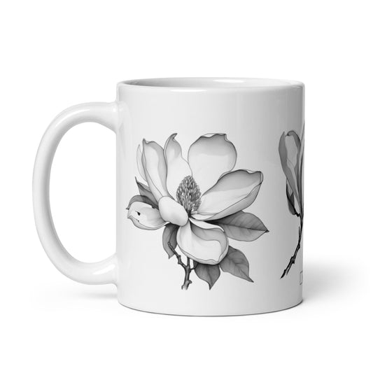 Alabaster ceramic coffee mug - 11oz - handle on left