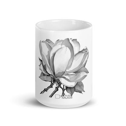 Alabaster ceramic coffee mug - 15oz - front view