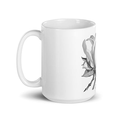 Alabaster ceramic coffee mug - 15oz - handle on left