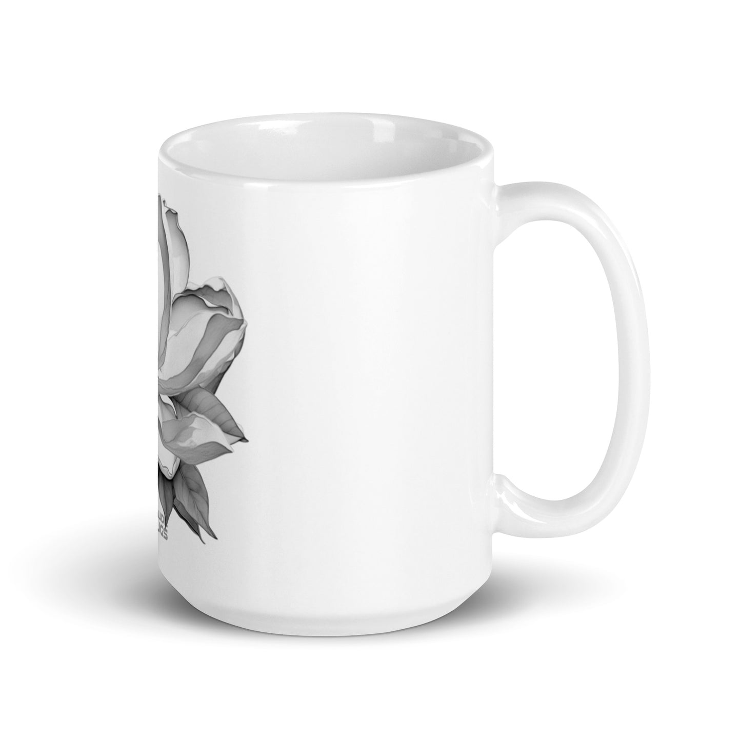 Alabaster ceramic coffee mug - 15oz - handle on right