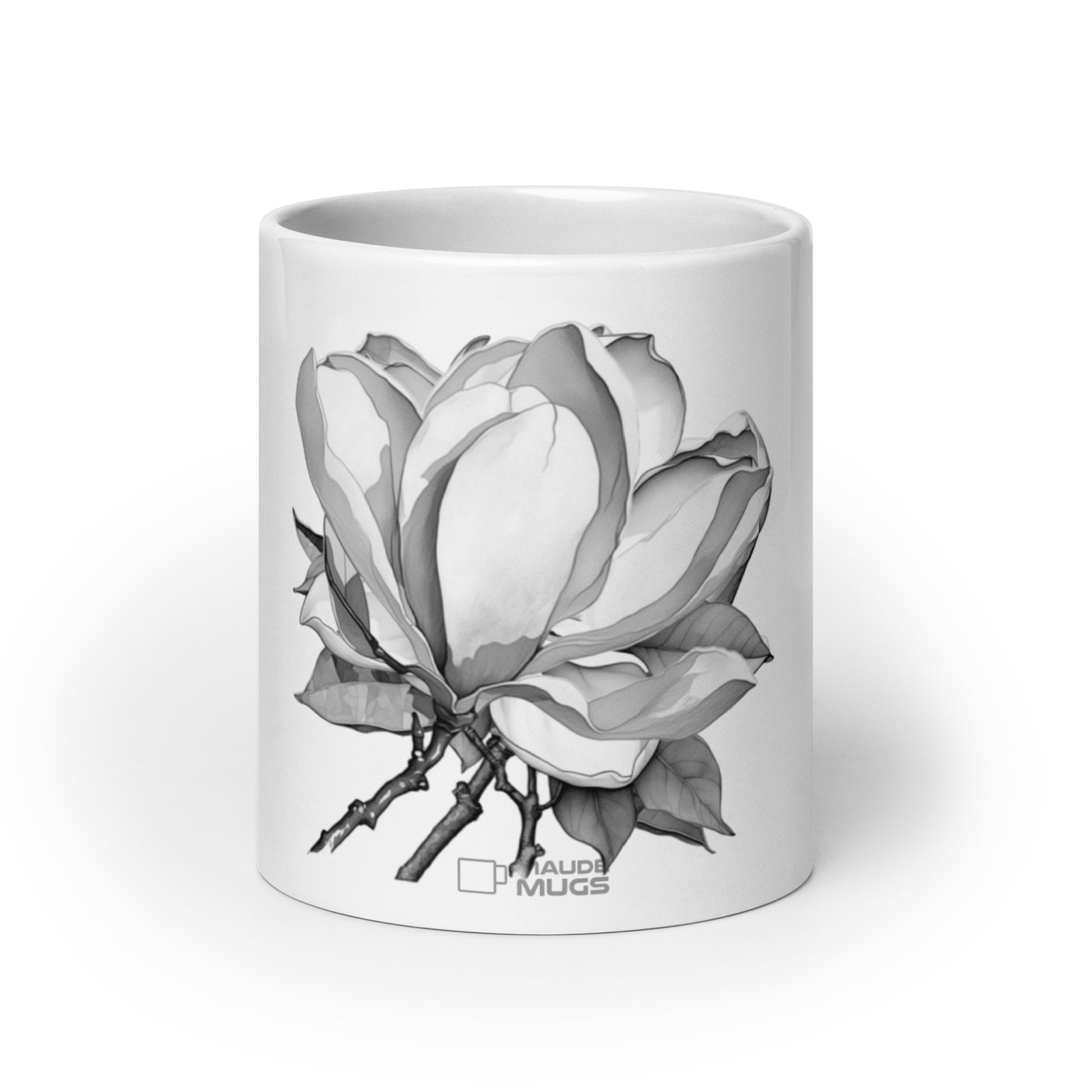 Alabaster ceramic coffee mug - 20oz - front view