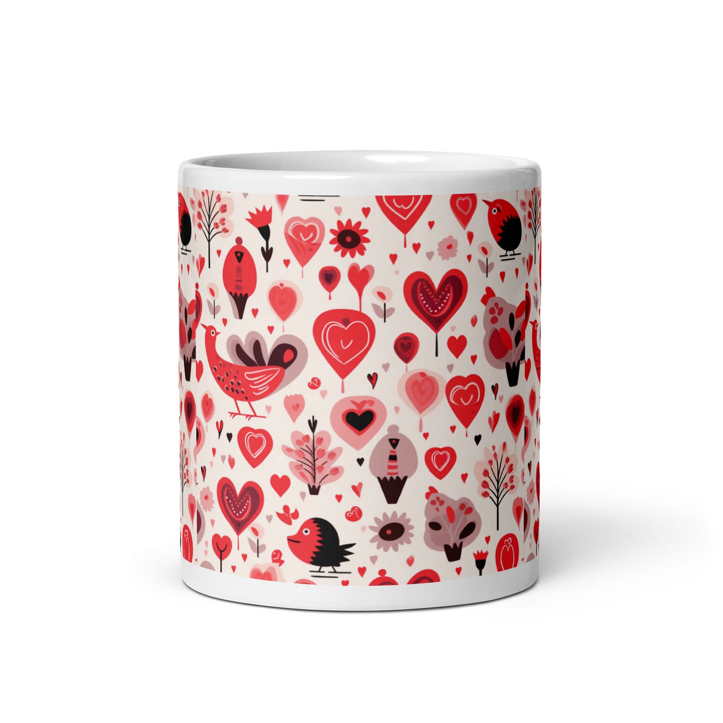 Amora Hedgerow ceramic coffee mug - 11 oz - front view