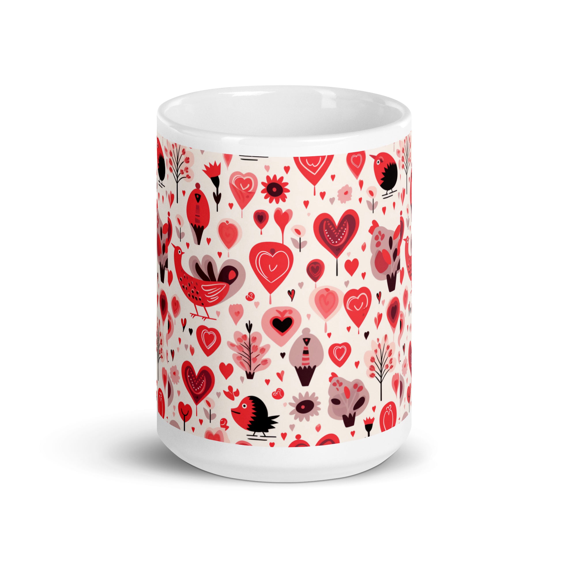 Amora Hedgerow ceramic coffee mug - 15 oz - front view
