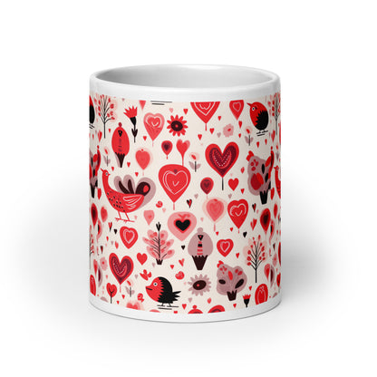 Amora Hedgerow ceramic coffee mug - 20 oz - front view