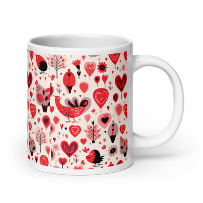 Amora Hedgerow ceramic coffee mug - 20 oz - handle on right