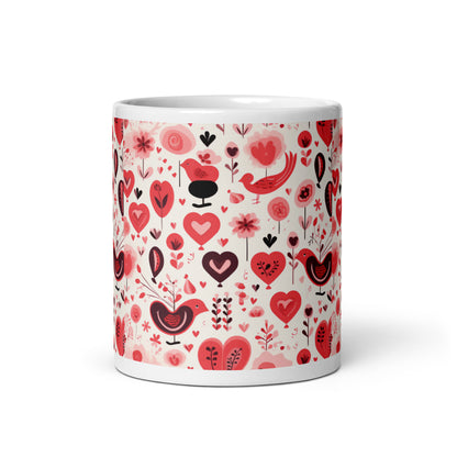 Amora in Garnet ceramic coffee mug - 11 oz - front view