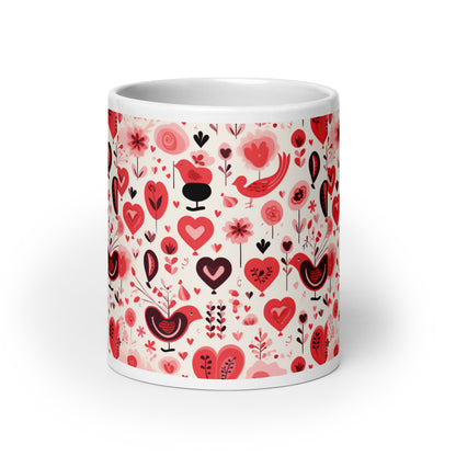 Amora in Garnet ceramic coffee mug - 20 oz - front view