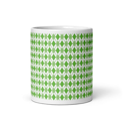 Argyle — Clover ceramic coffee mug - 11oz - front