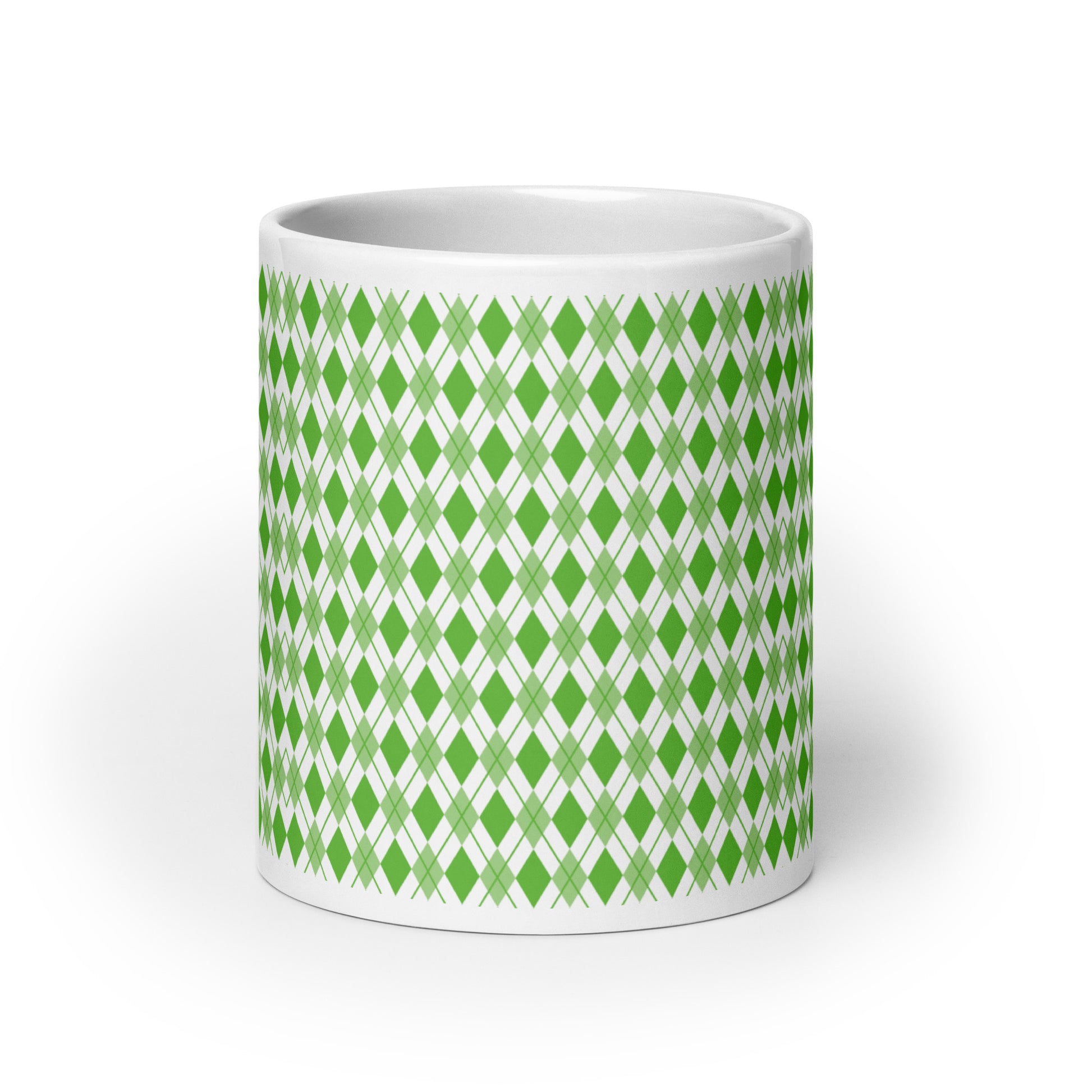 Argyle — Clover ceramic coffee mug - 20oz - front