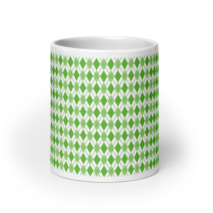 Argyle — Clover ceramic coffee mug - 20oz - front