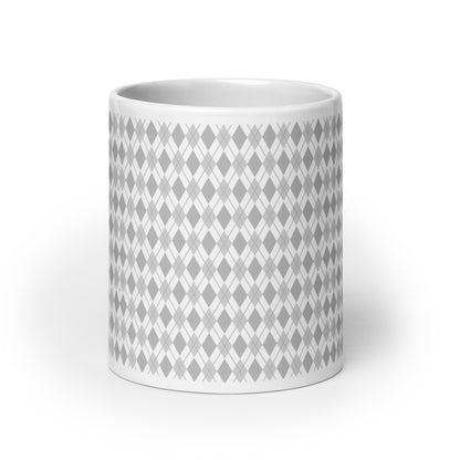Argyle — Stone ceramic coffee mug - 20oz - front