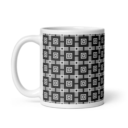 Axiom Block ceramic coffee mug - 11 oz - handle on left