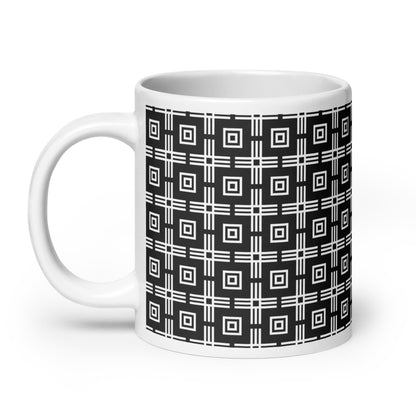 Axiom Block ceramic coffee mug - 20 oz - handle on left