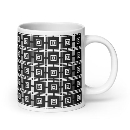 Axiom Block ceramic coffee mug - 20 oz - handle on right
