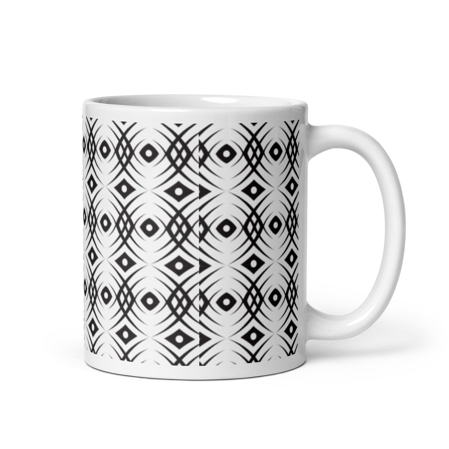 Axiom Braid ceramic coffee mug - 11 oz - handle on right