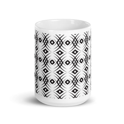 Axiom Braid ceramic coffee mug - 15 oz - front view