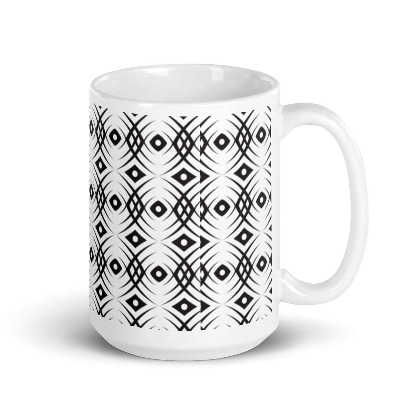 Axiom Braid ceramic coffee mug - 15 oz - handle on right