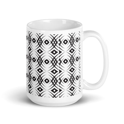 Axiom Braid ceramic coffee mug - 15 oz - handle on right