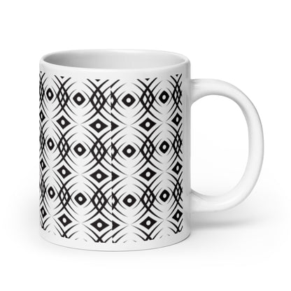 Axiom Braid ceramic coffee mug - 20 oz - handle on right