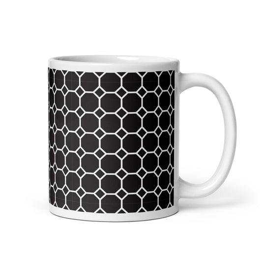 Axiom Cell ceramic coffee mug - 11 oz - handle on right