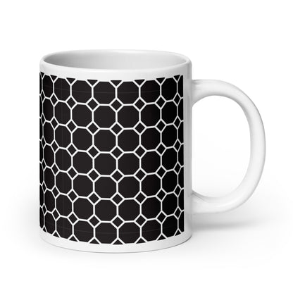 Axiom Cell ceramic coffee mug - 20 oz - handle on right