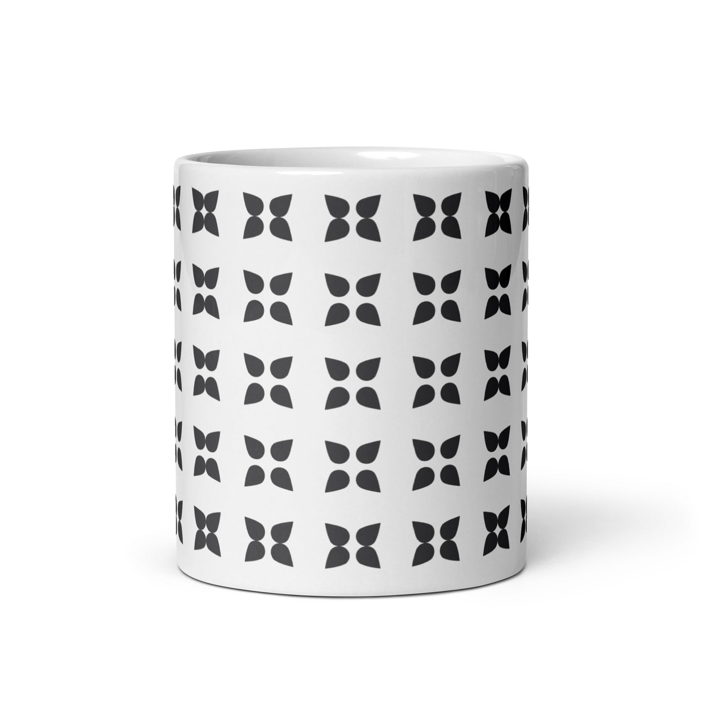 Axiom Clover ceramic coffee mug - 11 oz - front view