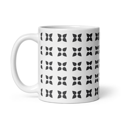 Axiom Clover ceramic coffee mug - 11 oz - handle on left