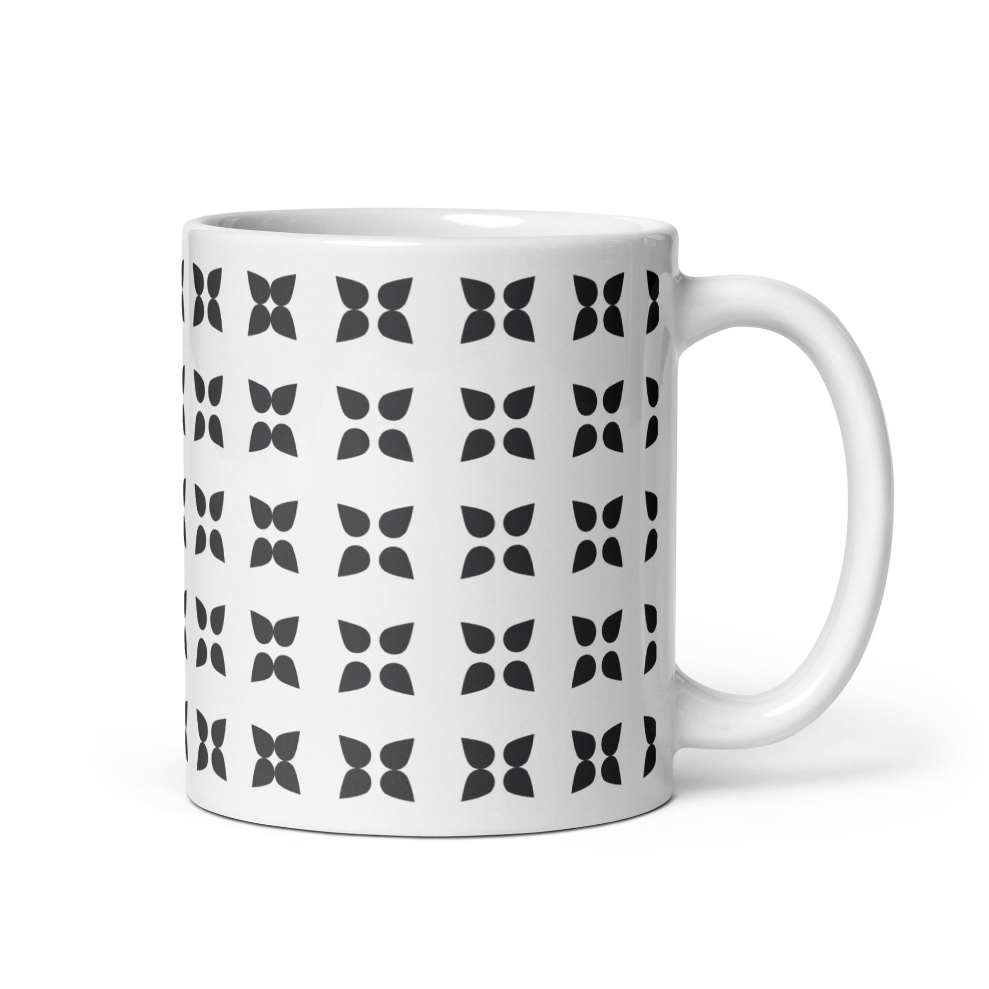 Axiom Clover ceramic coffee mug - 11 oz - handle on right