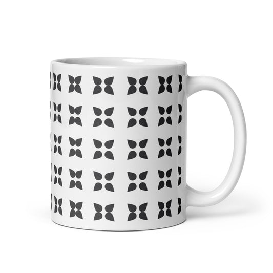 Axiom Clover ceramic coffee mug - 11 oz - handle on right