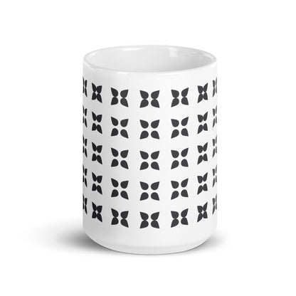 Axiom Clover ceramic coffee mug - 15 oz - front view