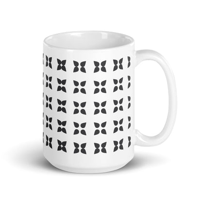 Axiom Clover ceramic coffee mug - 15 oz - handle on right