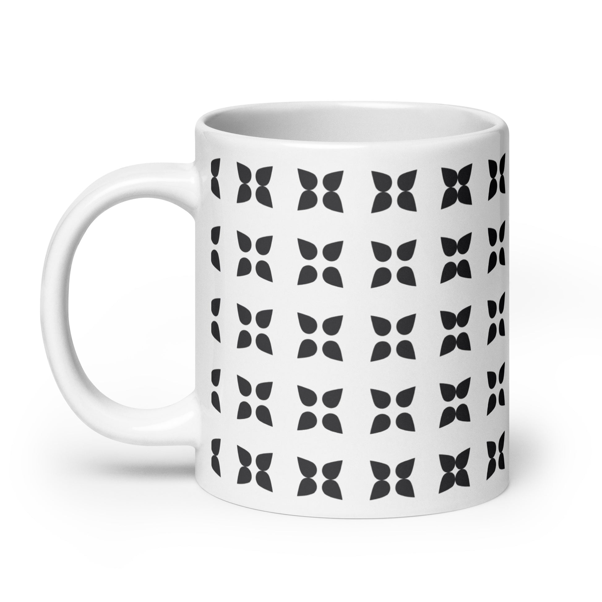Axiom Clover ceramic coffee mug - 20 oz - handle on left