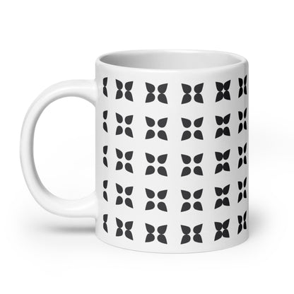 Axiom Clover ceramic coffee mug - 20 oz - handle on left